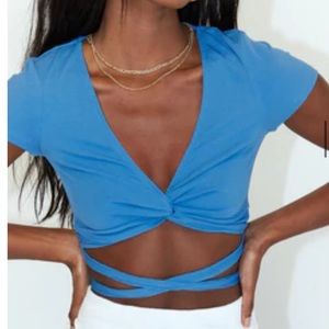 Princess Polly Cropped Tie Shirt